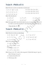 Toán 8  Phiếu bài tập số 11